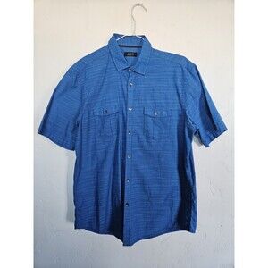 Alfani Men's Short Sleeve Button-Up Shirt Size L REGULAR Fit
